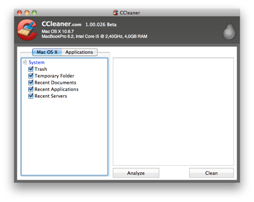 ccleaner for mac erase free space